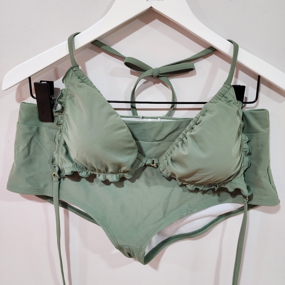 Shade & Shore green bikini, size M , 8-10